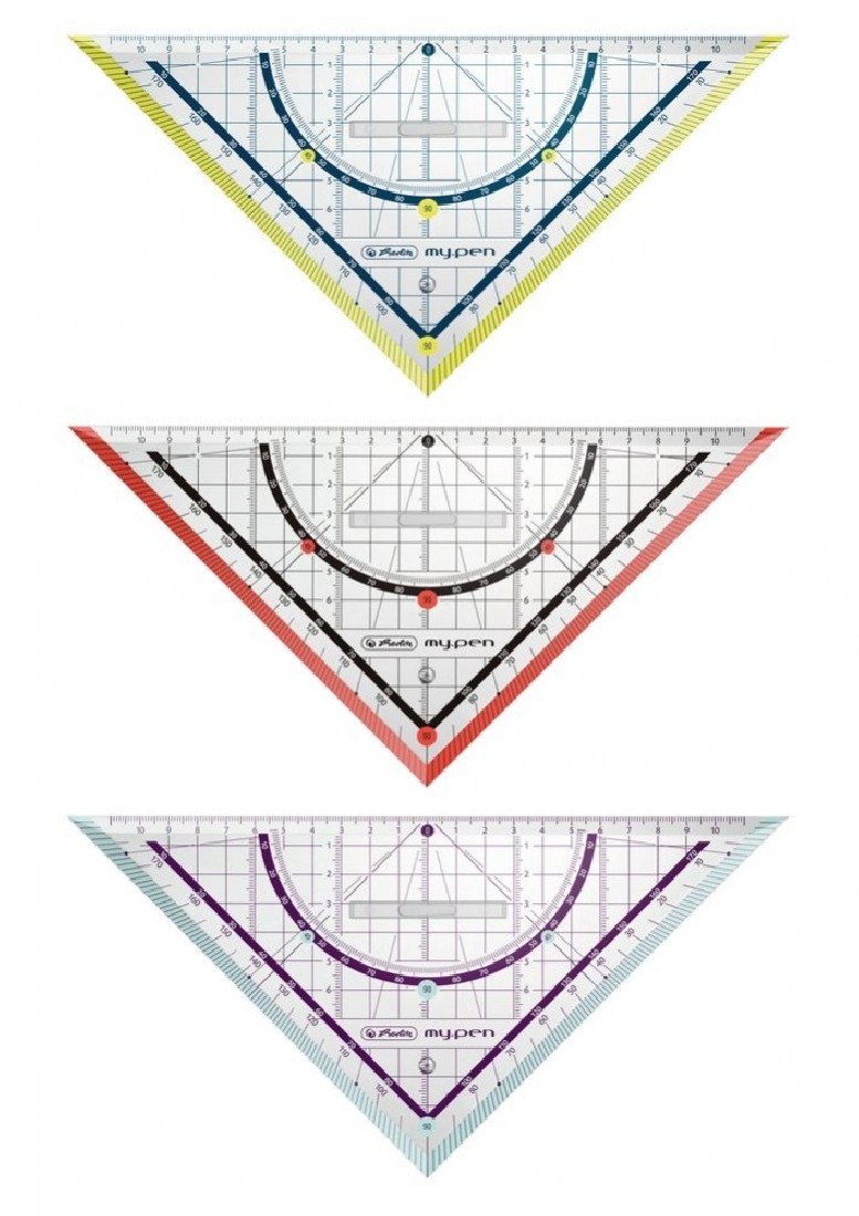 Τρίγωνο-Μοιρογνωμόνιο με λαβή my.pen 25cm  11367976  Herlitz