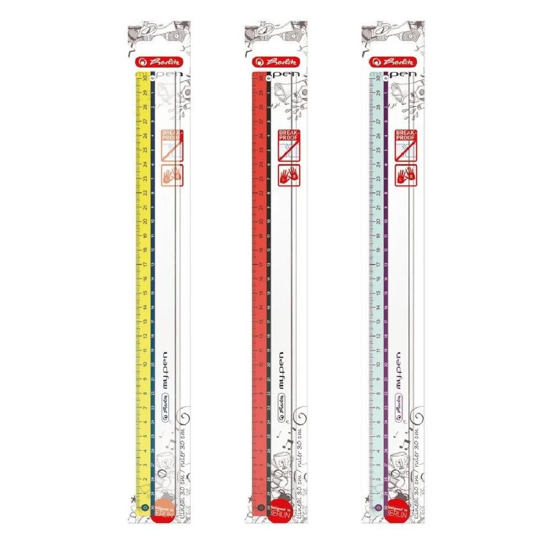 Χάρακας πλαστικός my pen 30 cm 11367992 Herlitz