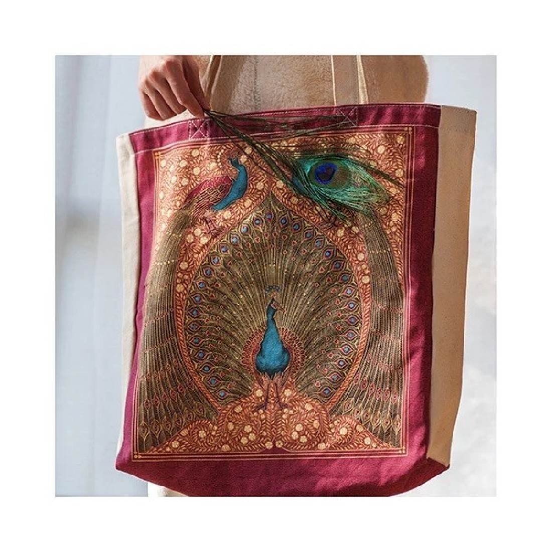 Paperblanks Canvas Bag Hafizs Peacocks