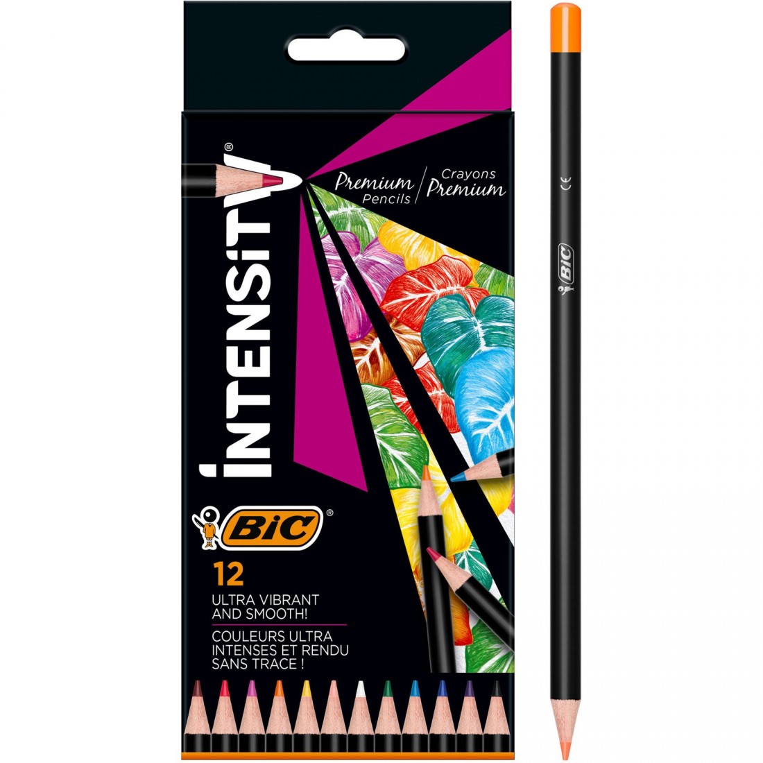 Ξυλομπογιές 12 χρώματων Intensity Premium BIC