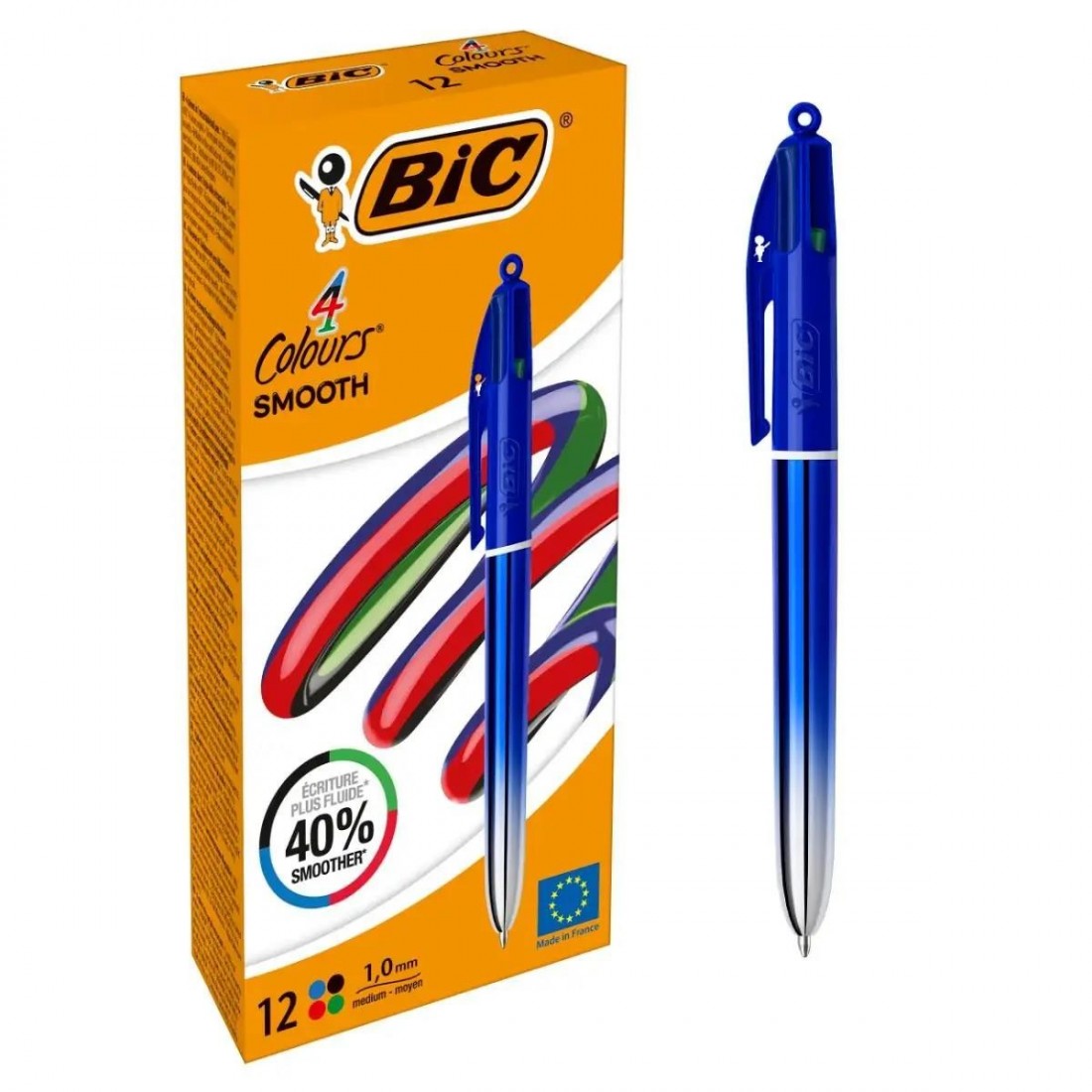 Στυλό 4 Colours Μπλέ 1.0mm Smooth Gradient 524091 BIC