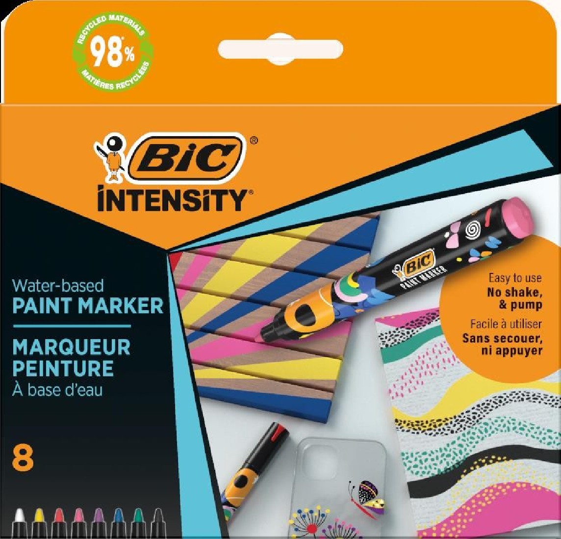 Μαρκαδόροι Ανεξίτηλοι Intensity 8 τμχ 527430 BIC
