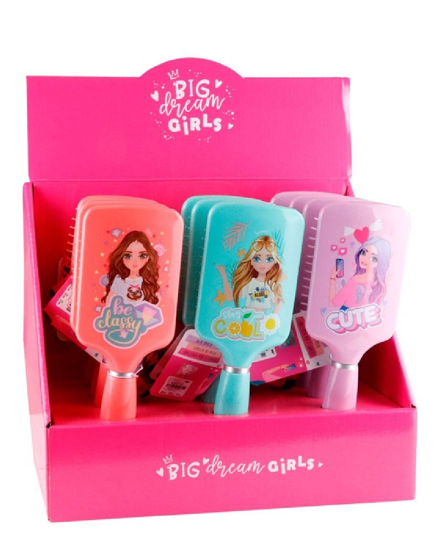 Hair Brush Be classy  BD007-01 Big Dream Girls (Coral)