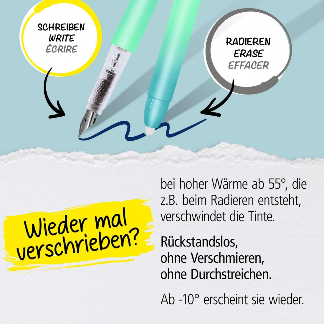 Erasable Fountain Pen ONLINE magiXX Turquoise Dream 030325