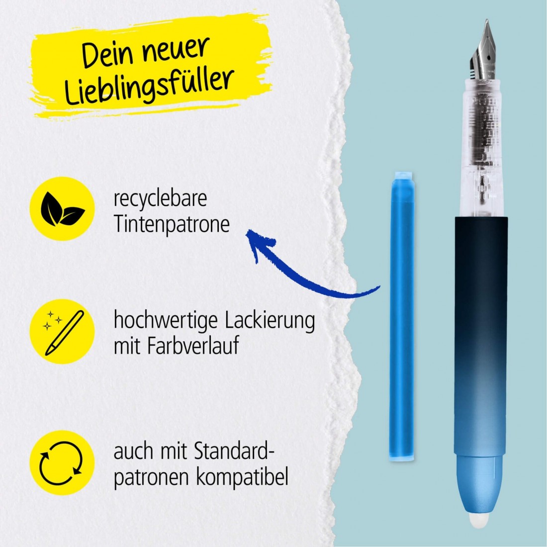 Erasable Fountain Pen ONLINE magiXX Blue Dream 280225