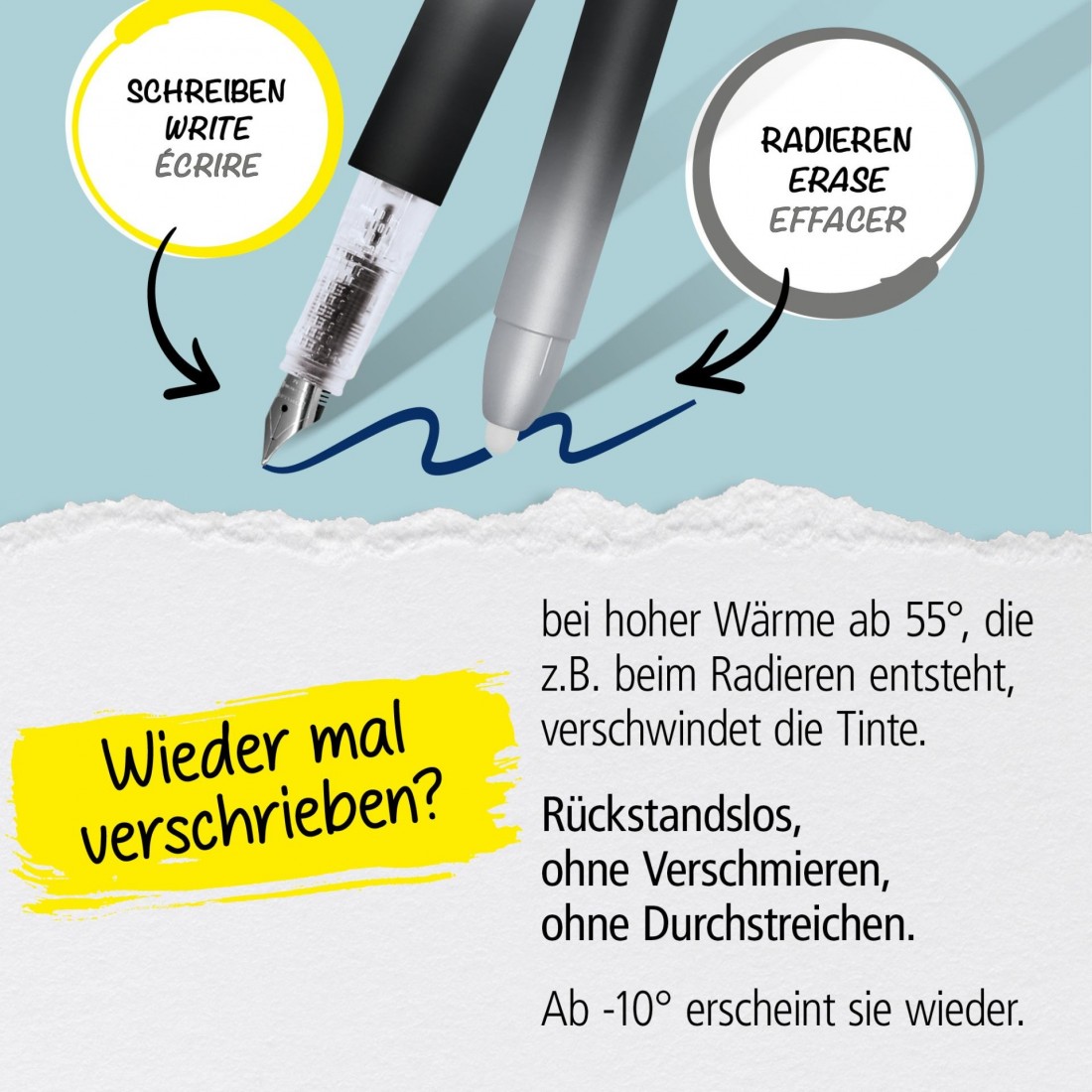 Erasable blue ink cartridges ONLINE for magiXX pens