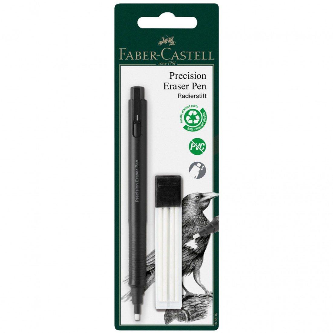 Faber Castell Precision Eraser Pen & Refills, 185610