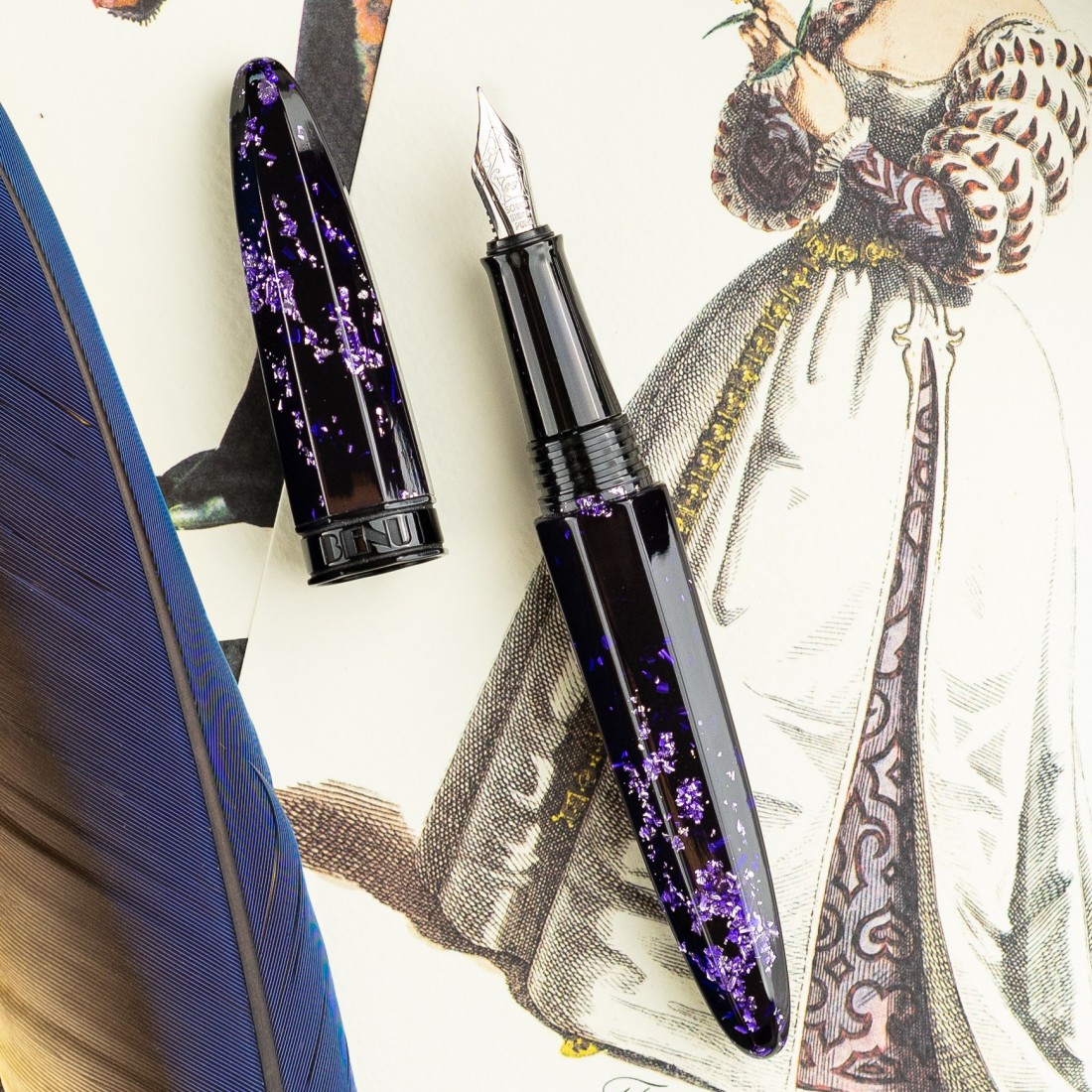 Benu Minima Purple Flame Fountain Pen