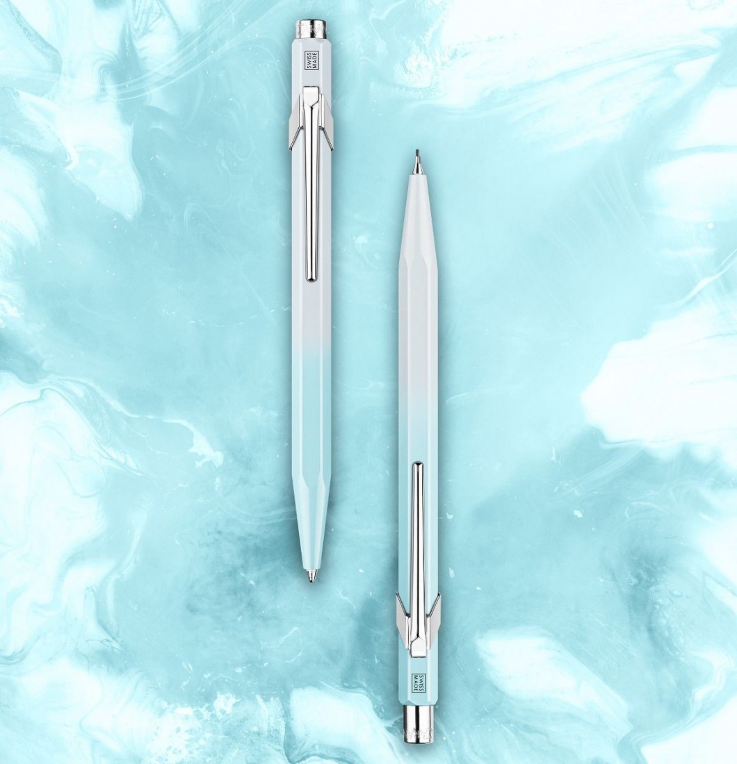 Caran DAche 849 Blue Lagoon Set Ballpen and Mechanical pencil 8490.704