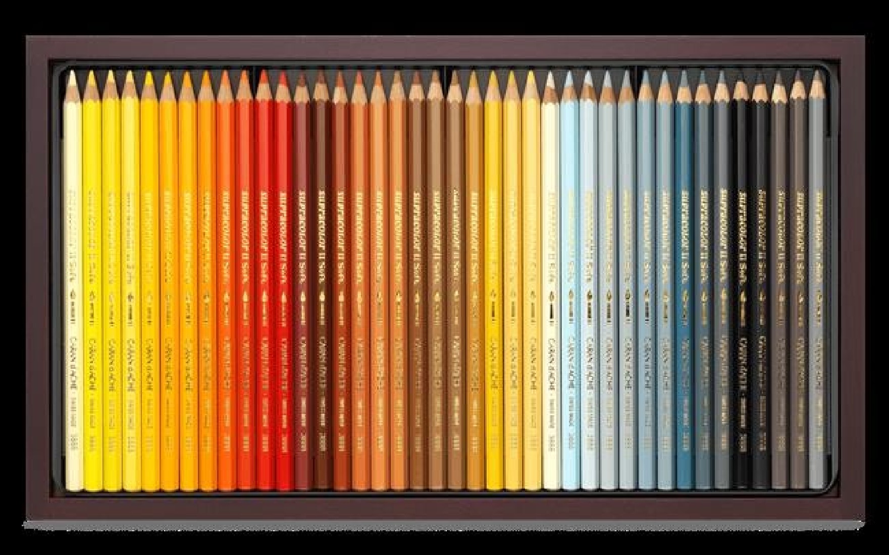 Caran dache wooden box 120 pencils Supracolor, Soft Aquarelle, 3888.920