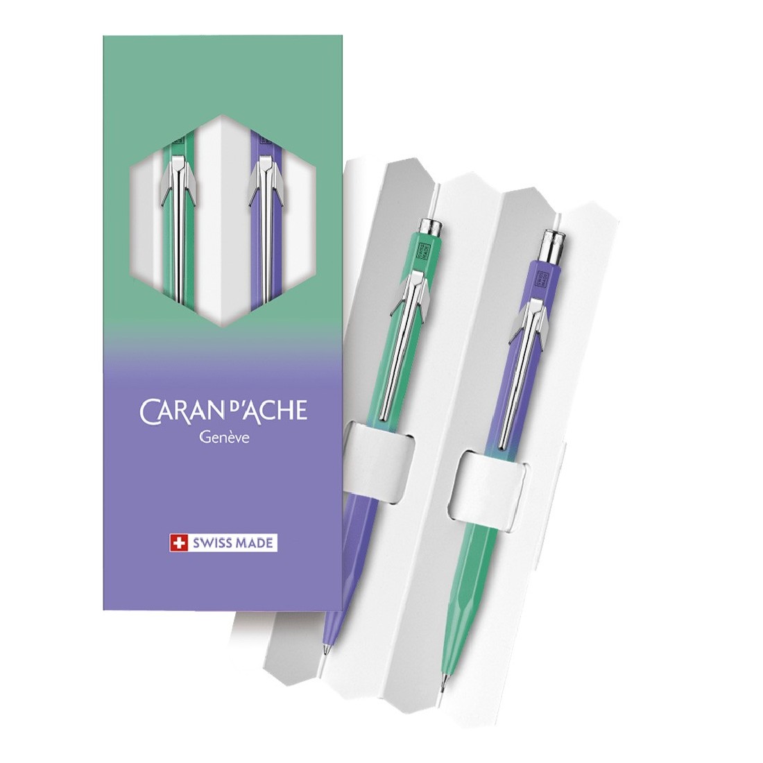 Caran dAche 849 & 844 (ballpen & pencil) Borealis Special Edition Set 8490.703