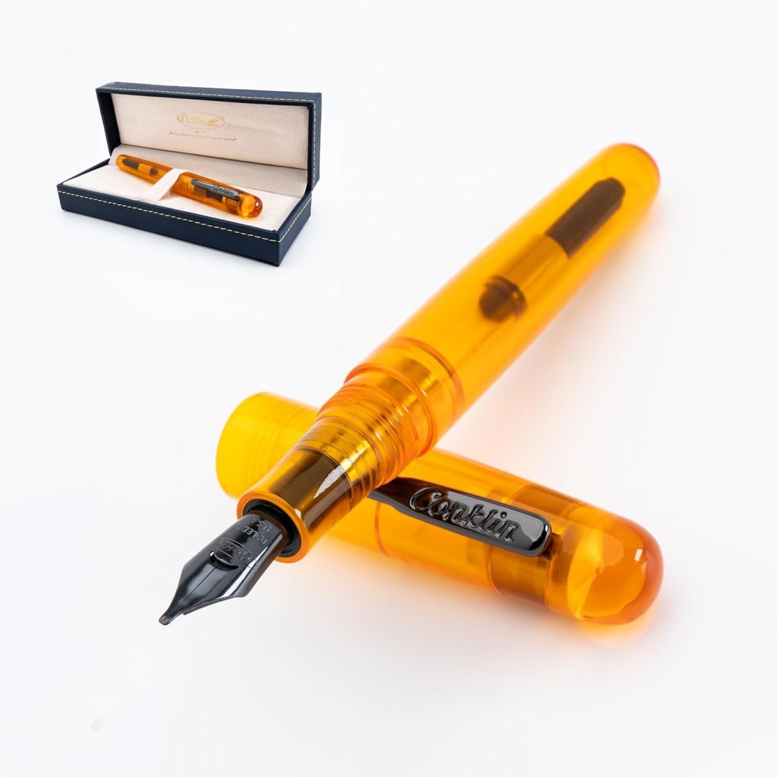 Conklin All American Demo Orange(eyedropper) Special Edition Fountain Pen(cartridge/converter/eyedropper filling system)