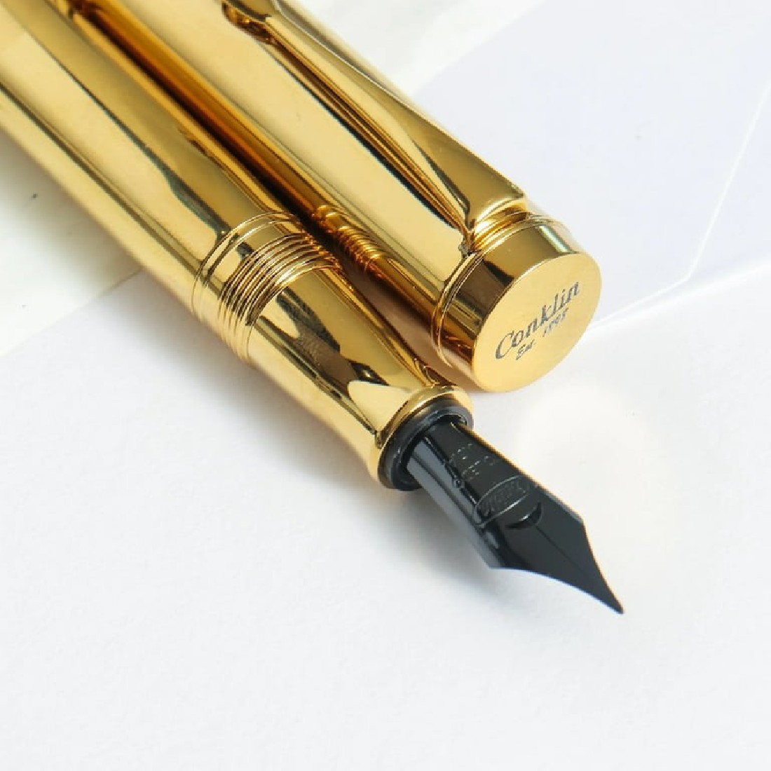 CONKLIN DURAGRAPH METAL PVD GOLD FOUNTAIN PEN