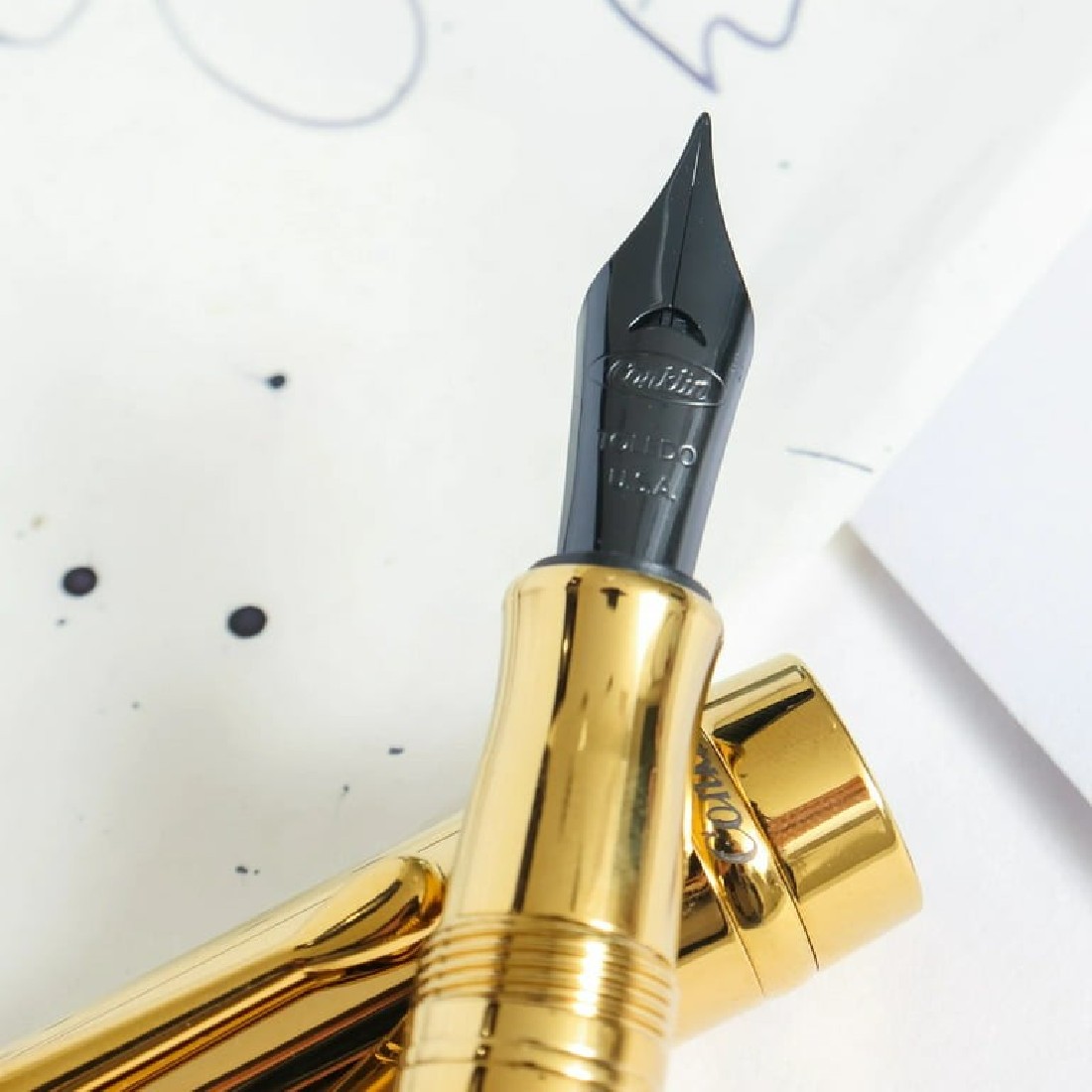 CONKLIN DURAGRAPH METAL PVD GOLD FOUNTAIN PEN