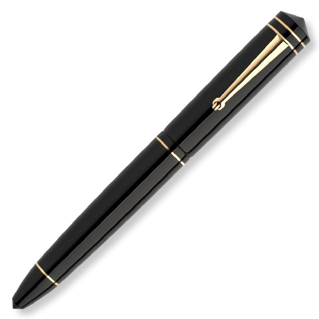 Delta Write Balance Black Gold Fountain  Pen