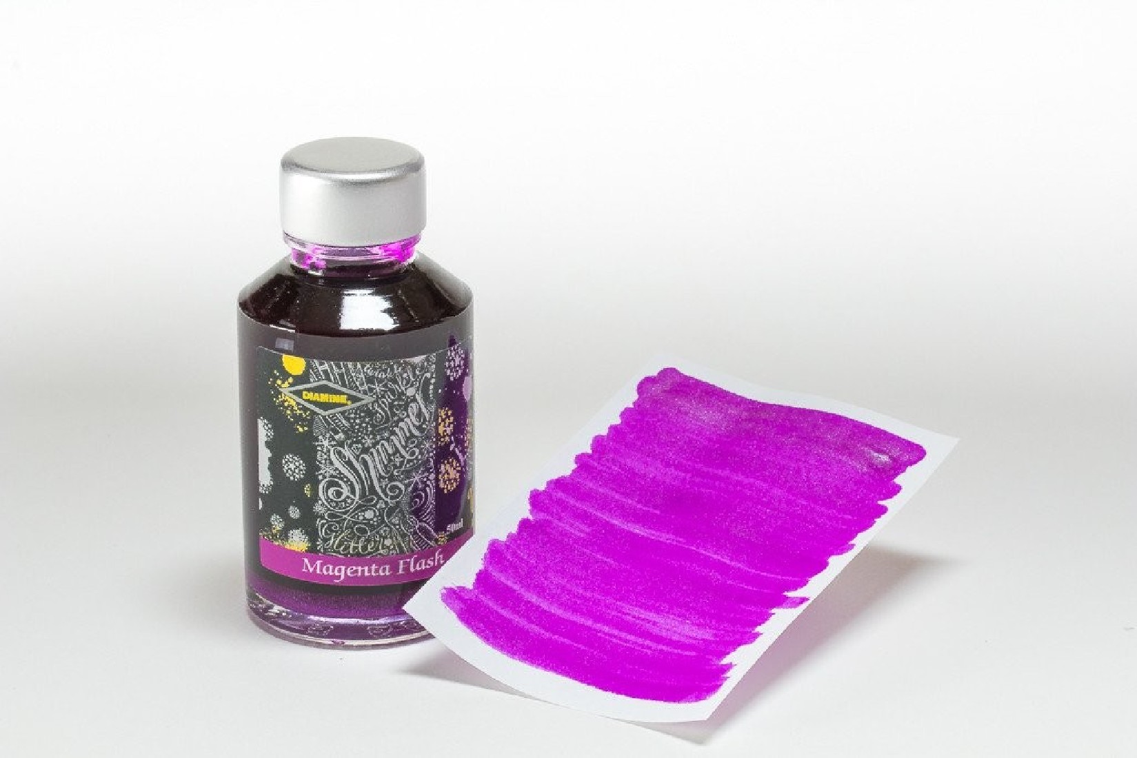 Diamine 50ml Magenta Flash Fountain pen shimmer ink bottle