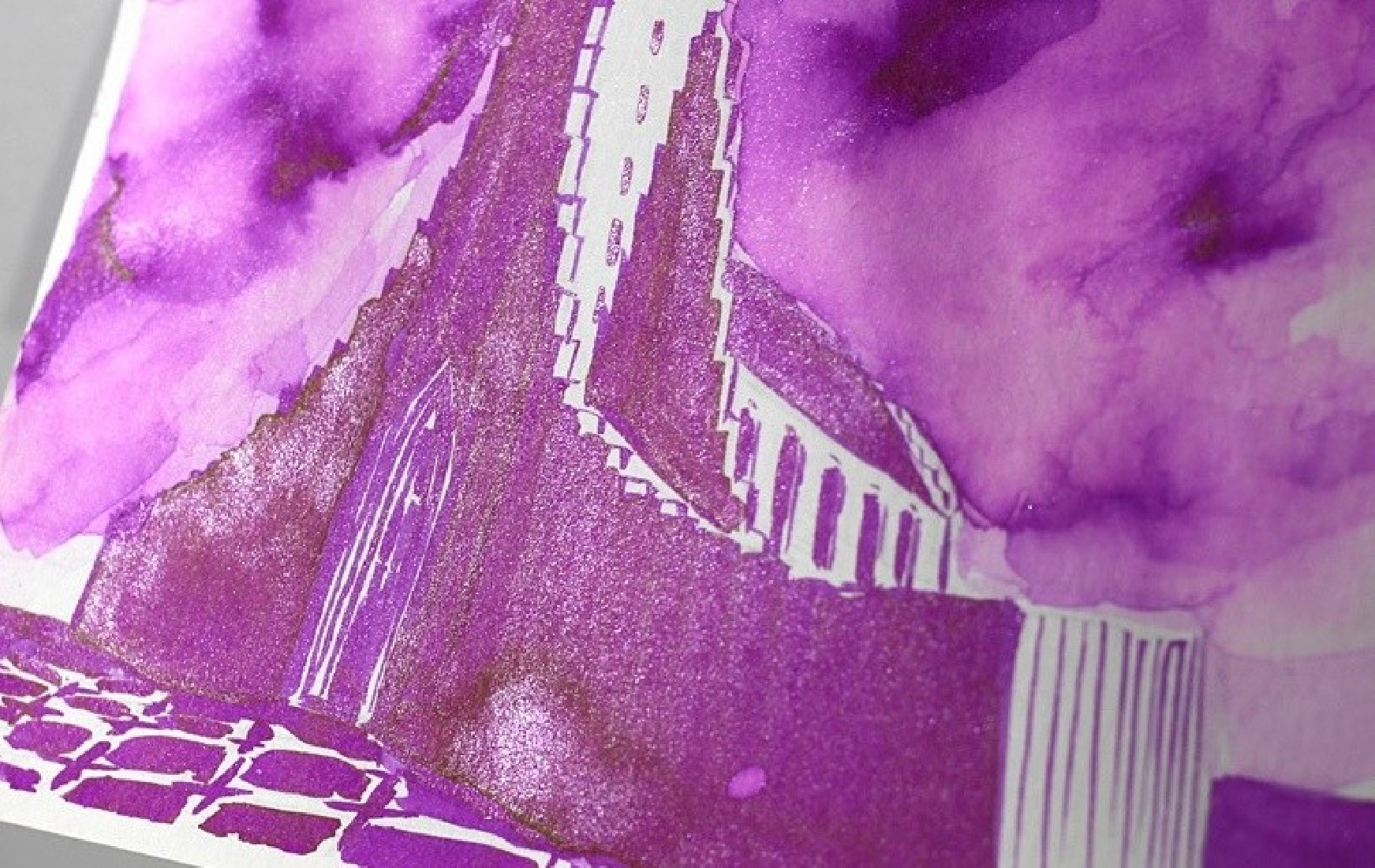 Diamine 50ml Magenta Flash Fountain pen shimmer ink bottle