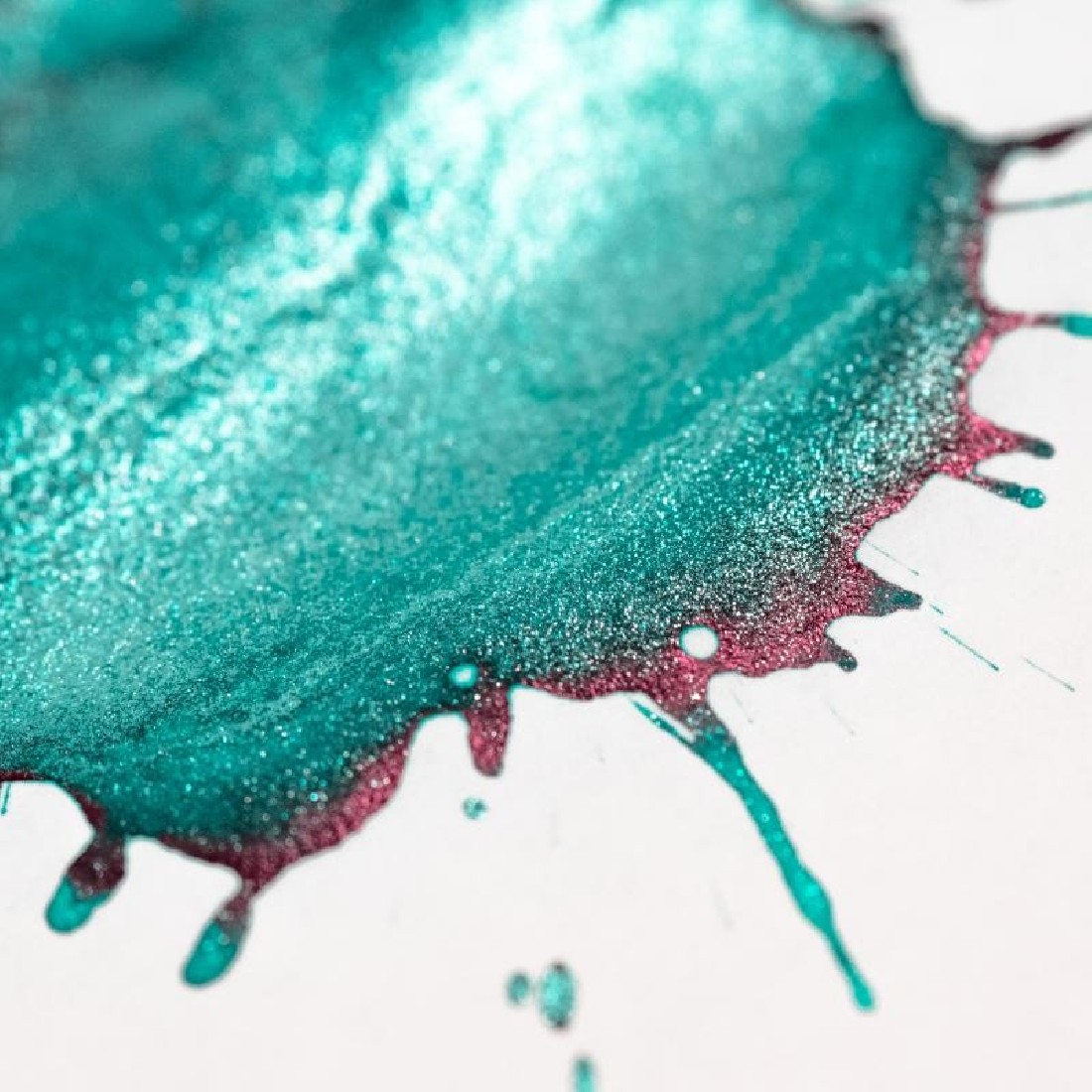 Diamine 50ml Spearmint Diva Fountain pen shimmer ink bottle