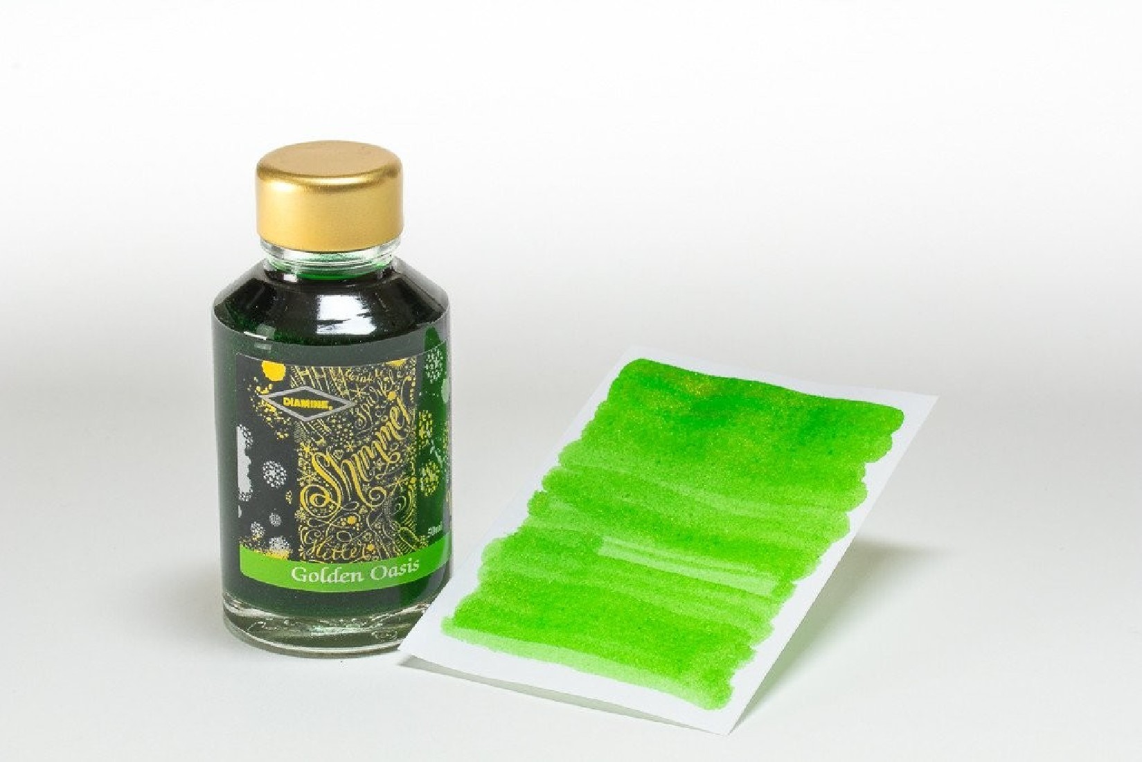 Diamine 50ml Golden Oasis Fountain pen shimmer ink bottle