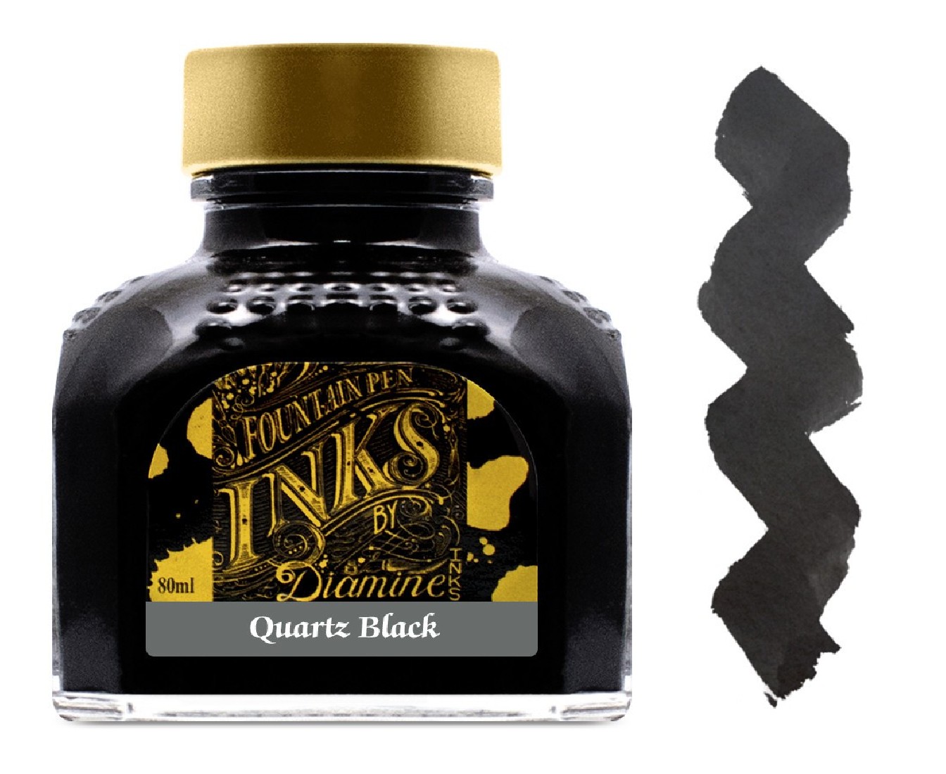 Diamine 80ml Quartz Black 044 Fountain pen ink bottle