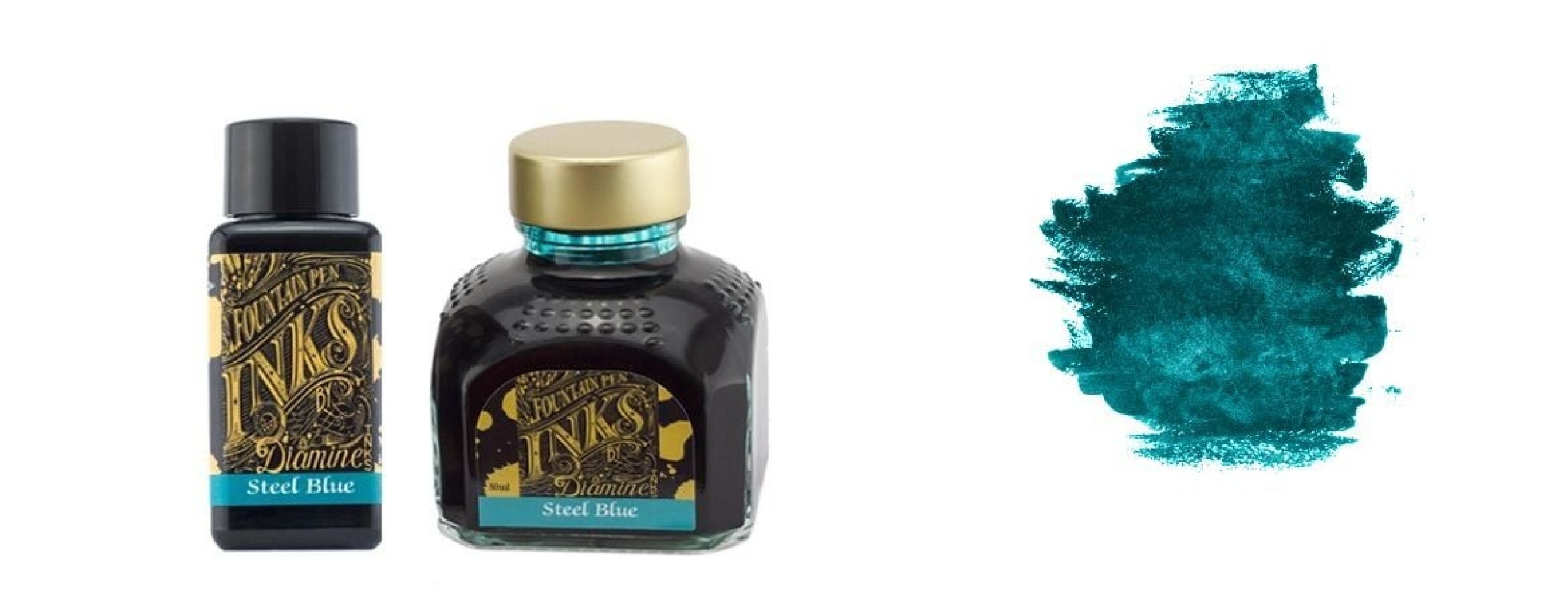 Diamine 80ml Steel Blue Fountain pen ink botlle