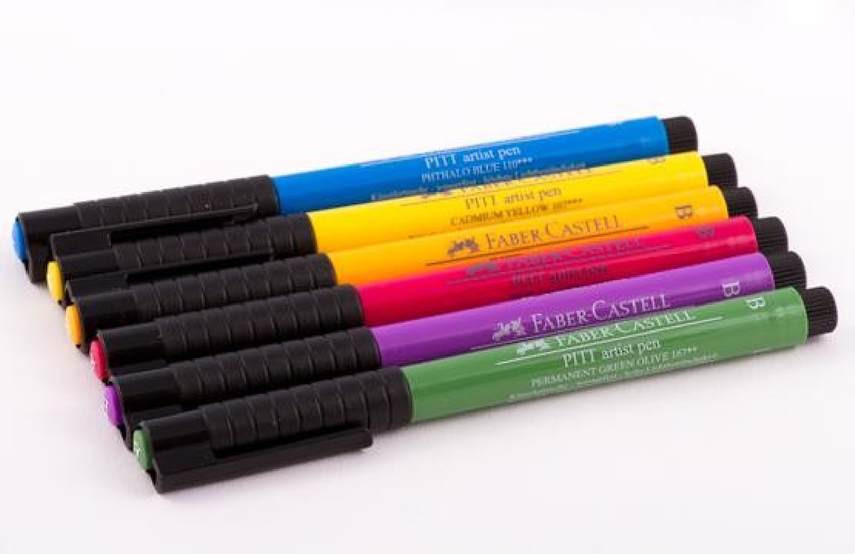 Faber Castell India ink Pitt Artist Pen Brush Basic wallet of 6 167103