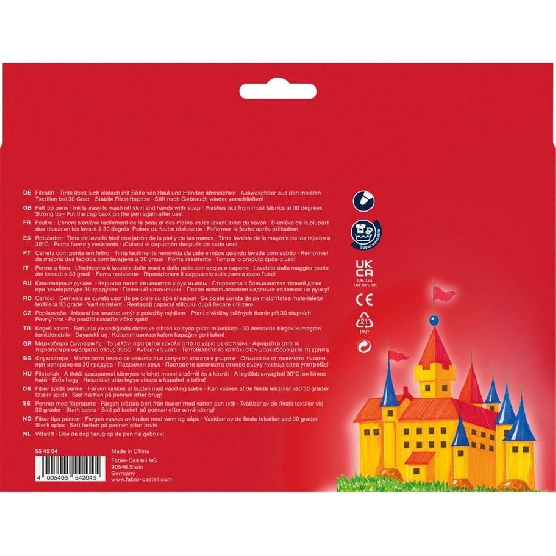 Faber Castell Fibre-tip pen Castle Cardboardbox 50pc. 554204