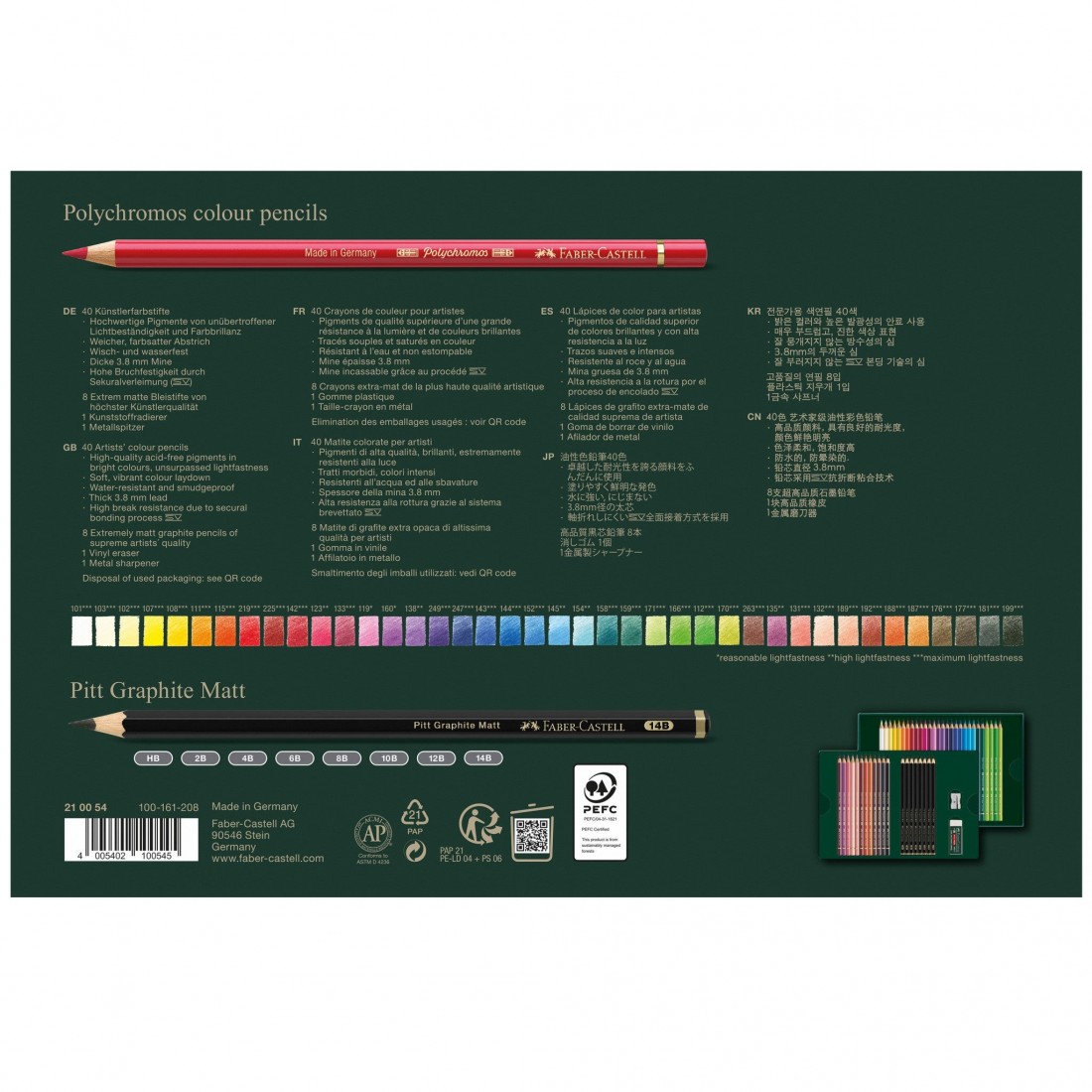 Faber Castell Polychromos and Graphite Matte, 50 Piece Gift Set 210054