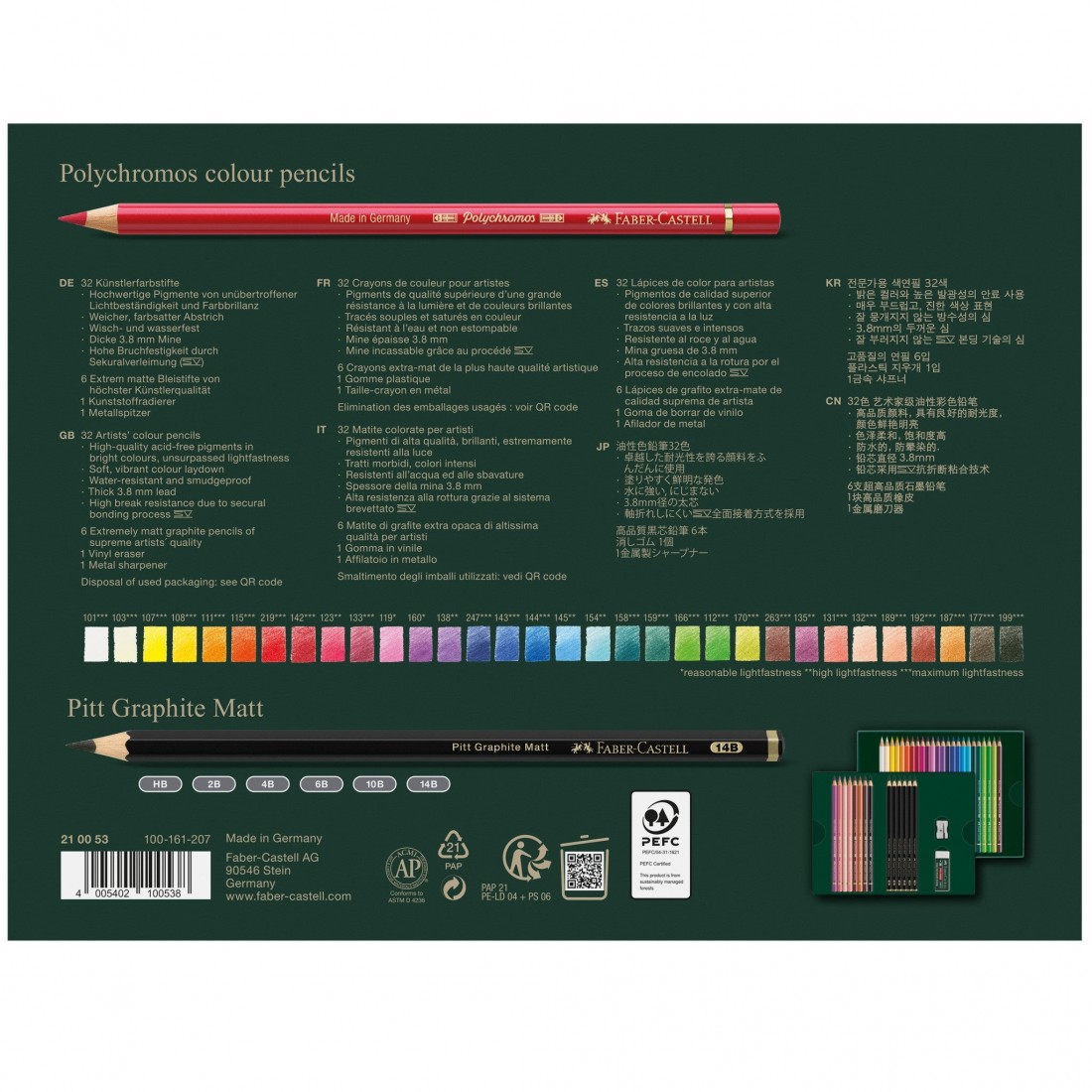 Faber Castell Polychromos and Graphite Matte, 40 Piece Gift Set 210053