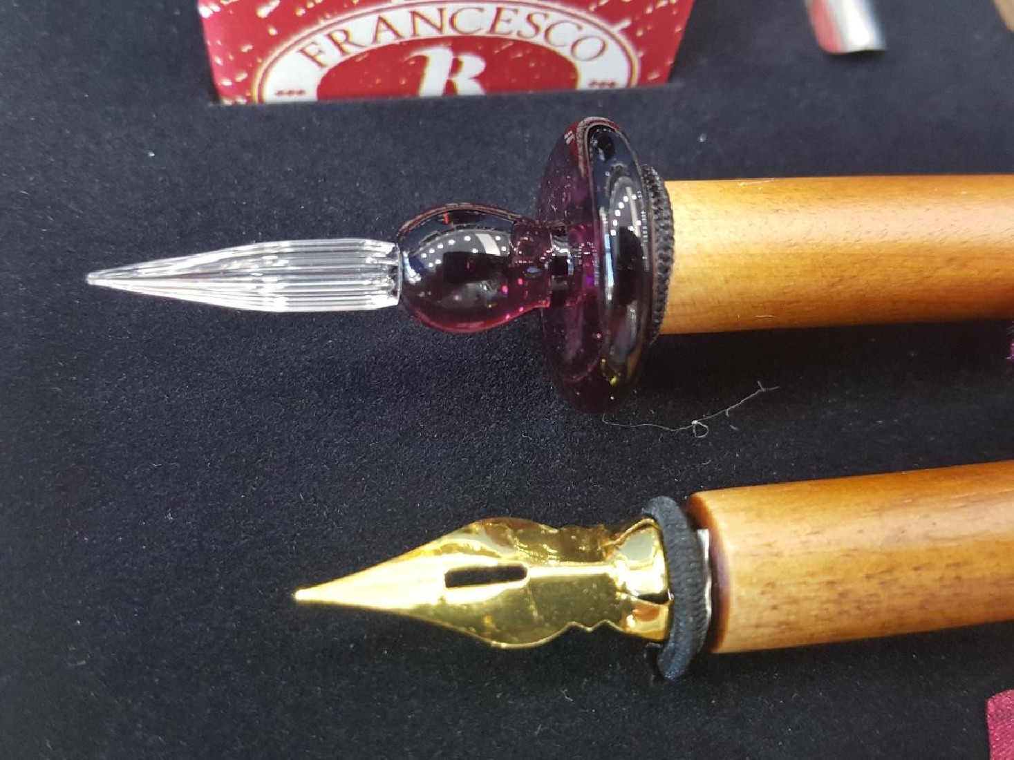 Francesco Rubinato art set 263 με 2 ξύλινους κονδυλοφόρους λαβή με στυπόχαρτο και μπουκάλι με μελάνι