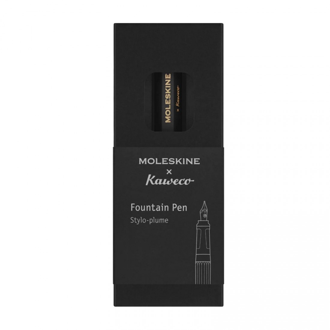Kaweco and Moleskine black fountain pen