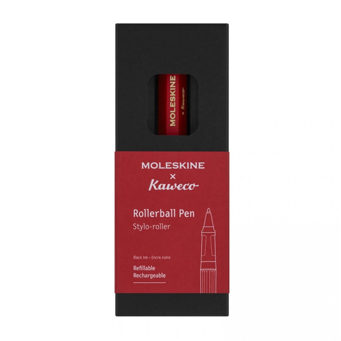 Kaweco and Moleskine red rollerball