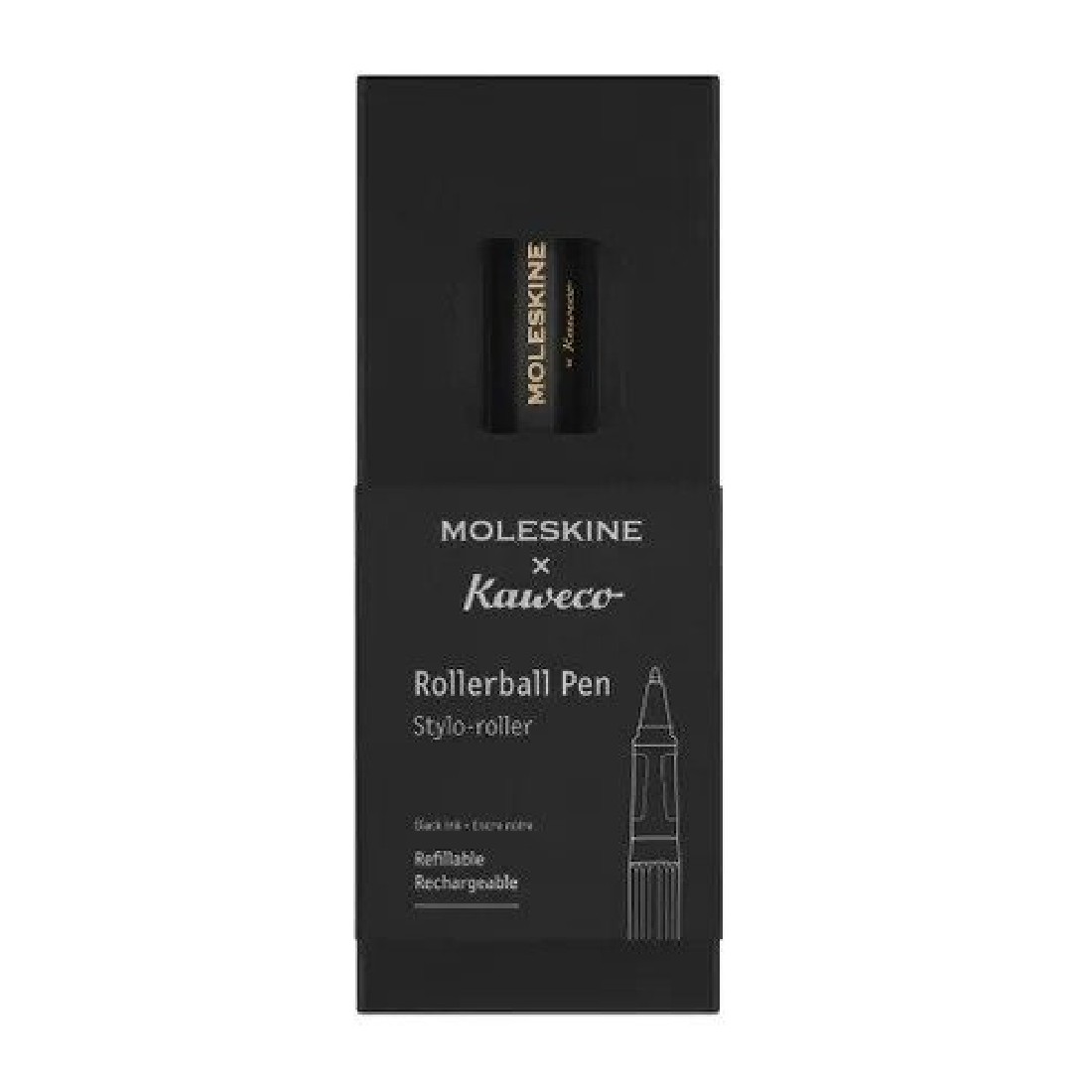 Kaweco and Moleskine black rollerball