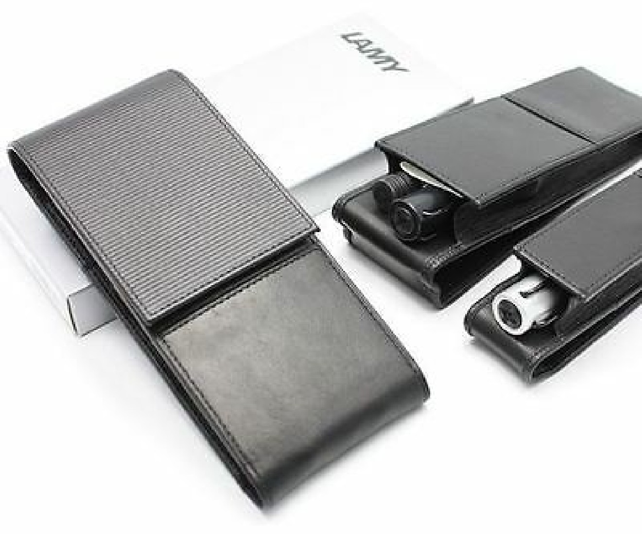 Lamy A303 Premium Leather Pen Case for 3 Pens Black