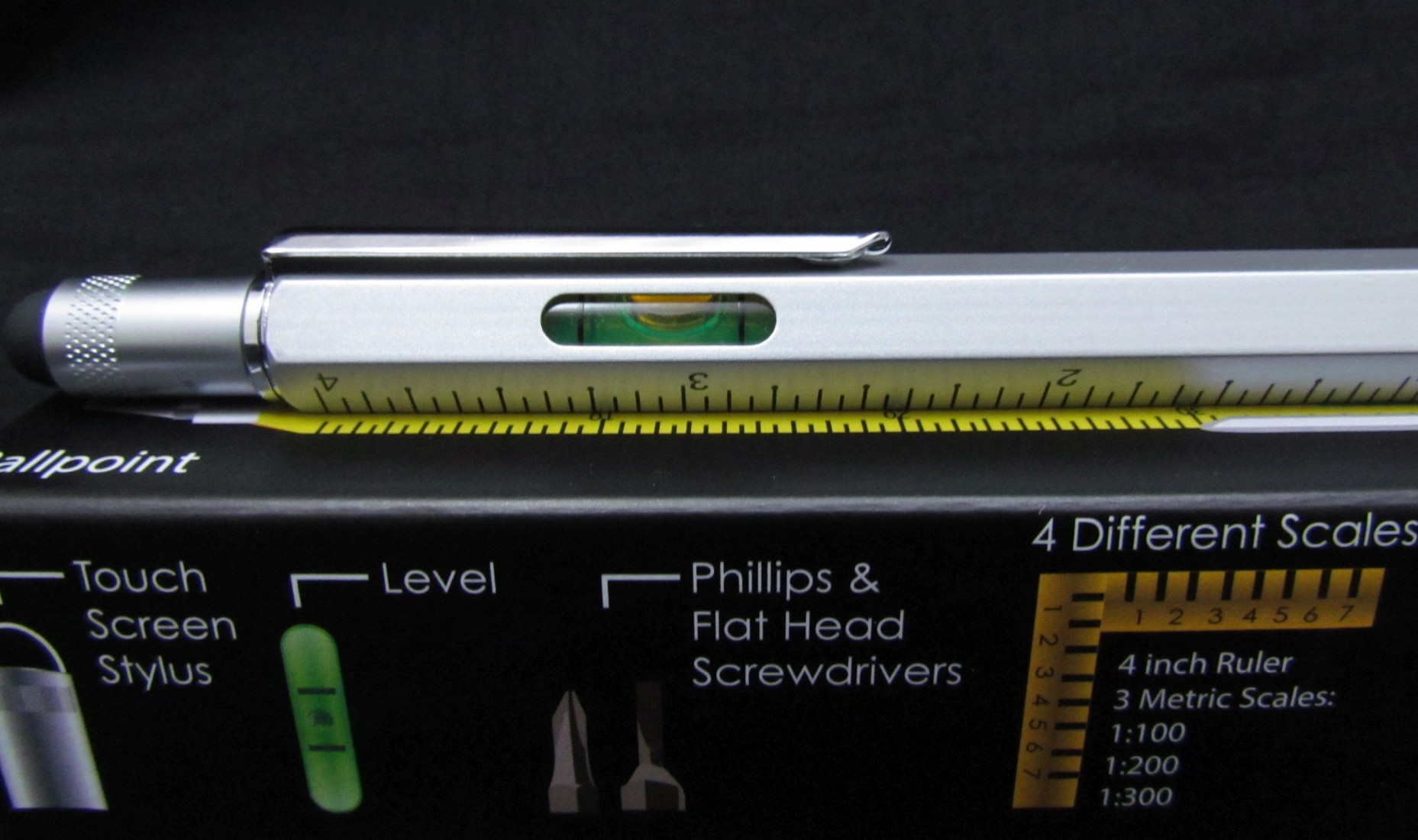 ONE TOUCH STYLUS 9 FUNCTION TOOL PEN GREY MONTEVERDE M