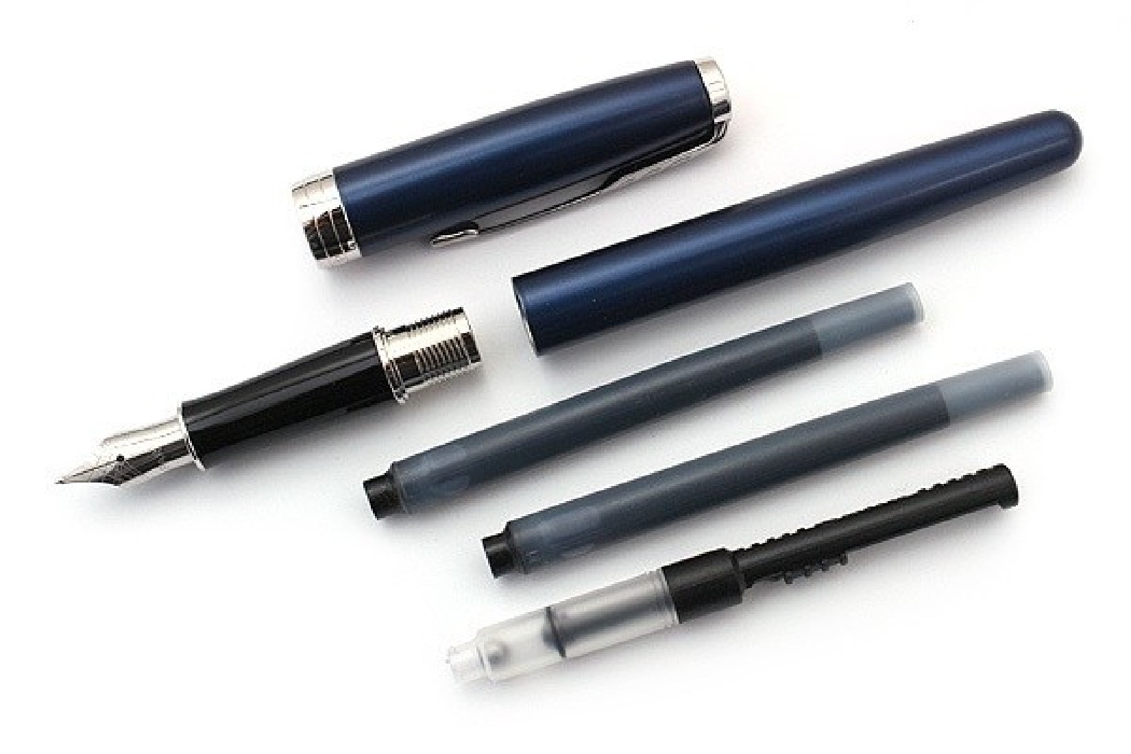 Parker Sonnet Blue Lacquer - Chrome Trim Steel Nib Fountain Pen