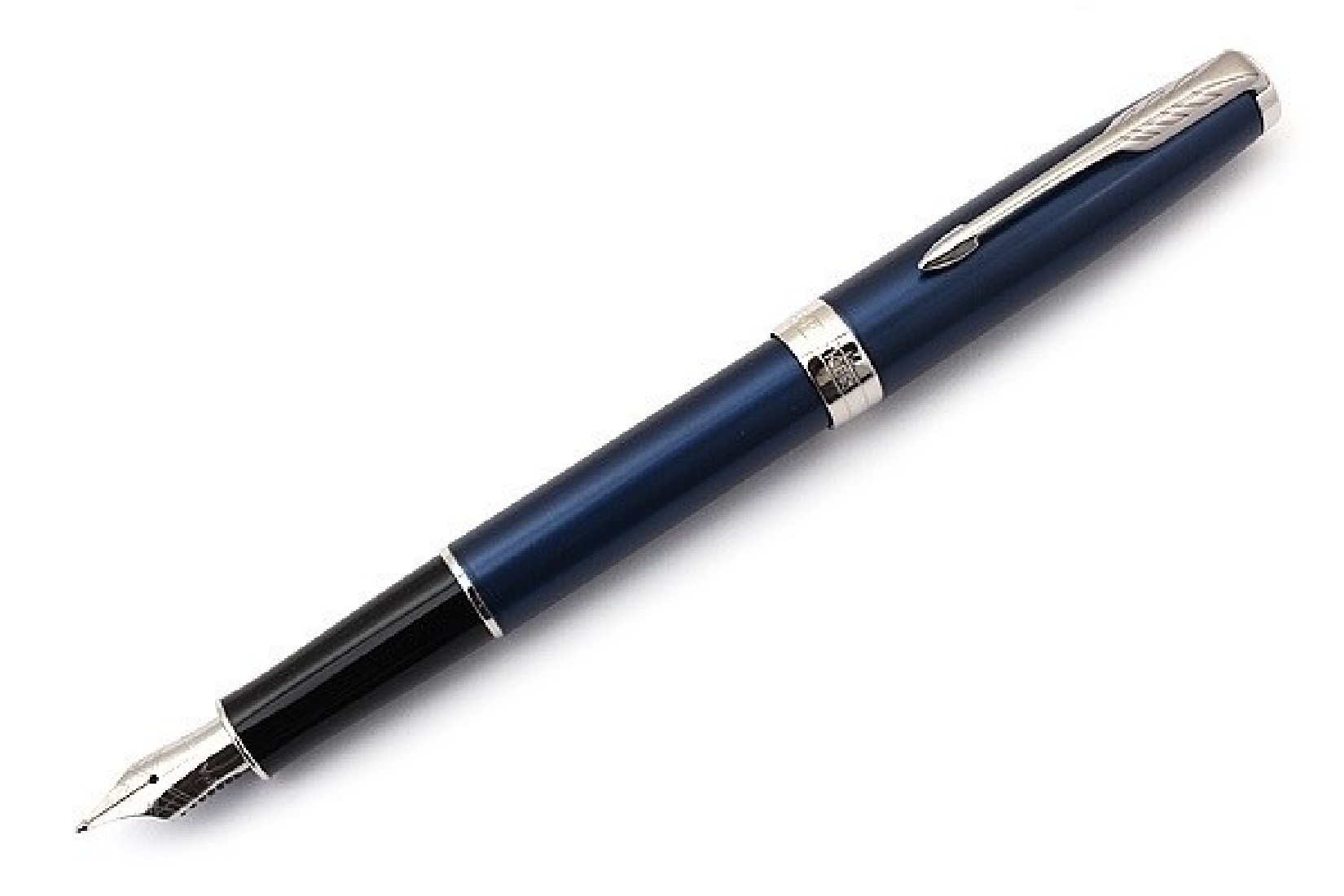 Parker Sonnet Blue Lacquer - Chrome Trim Steel Nib Fountain Pen
