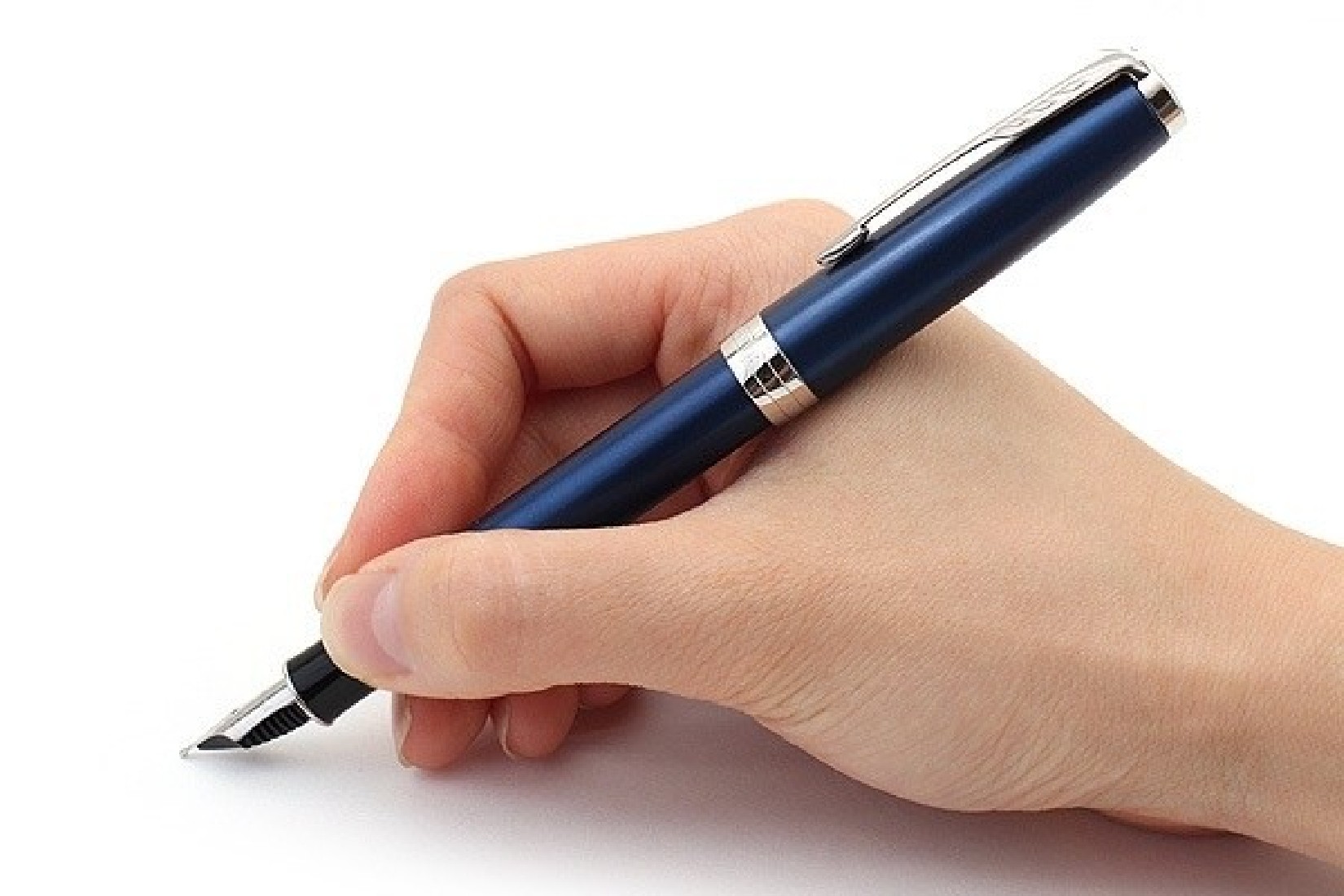 Parker Sonnet Blue Lacquer - Chrome Trim Steel Nib Fountain Pen