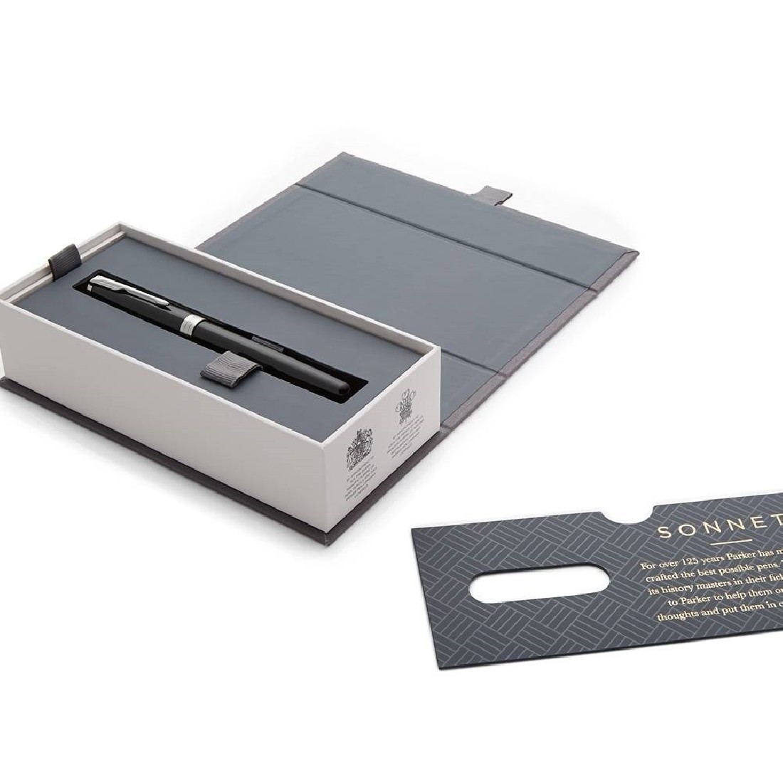 Parker Sonnet Black Lacquer PT Steel Nib Fountain Pen 1931499