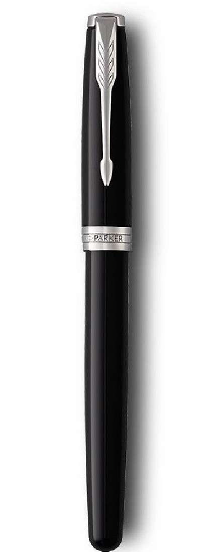 Parker Sonnet Black Lacquer PT Steel Nib Fountain Pen 1931499
