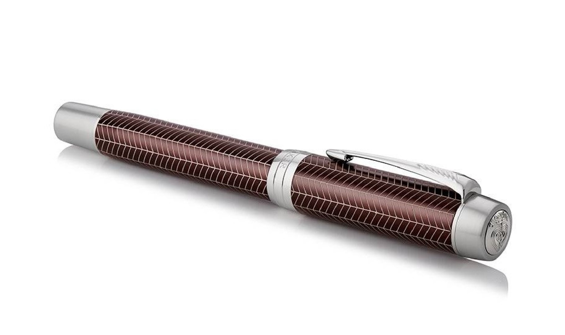 Parker Duofold Centennial Prestige Burgundy With Chevron Pattern PT 1945420 Rollerball
