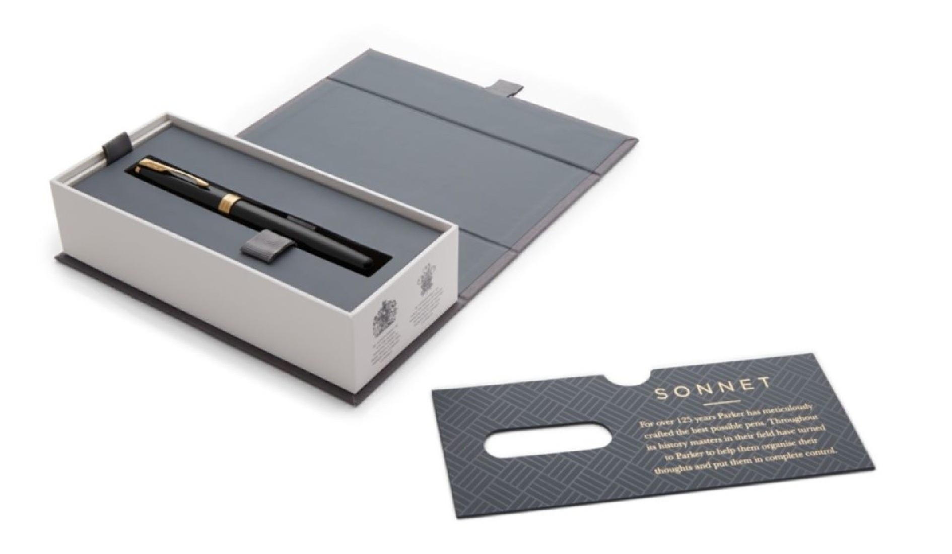 Parker Sonnet Black Lacquer - Gold Trim Steel Nib Fountain Pen