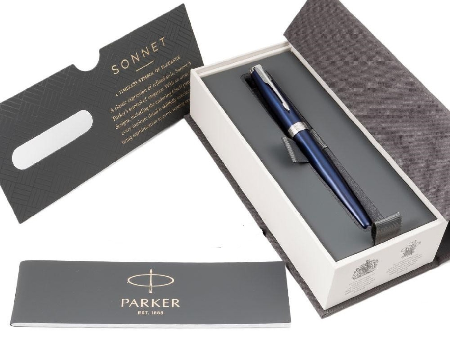 Parker Sonnet Lacquer Blue - Palladium Trims Rollerball