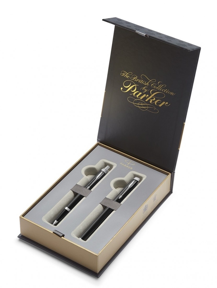 Parker IM Core Laque Black CT Set Value Fountain pen and Ballpen