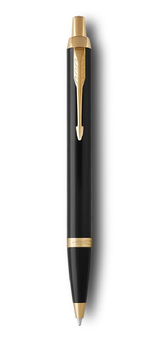 Parker IM Core Laque Black GT Set Rollerball and Ballpen