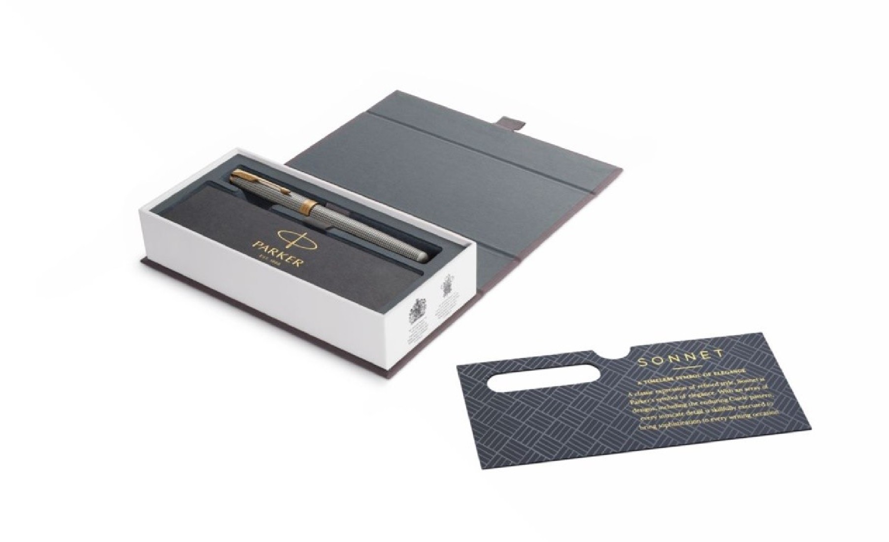 Parker Sonnet Cisele Silver GT Nib18k Fountain Pen