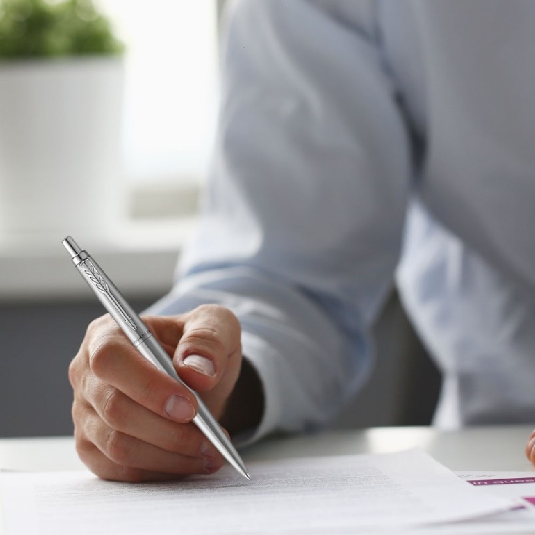 Parker Jotter XL Monochrome stainless steel ballpen