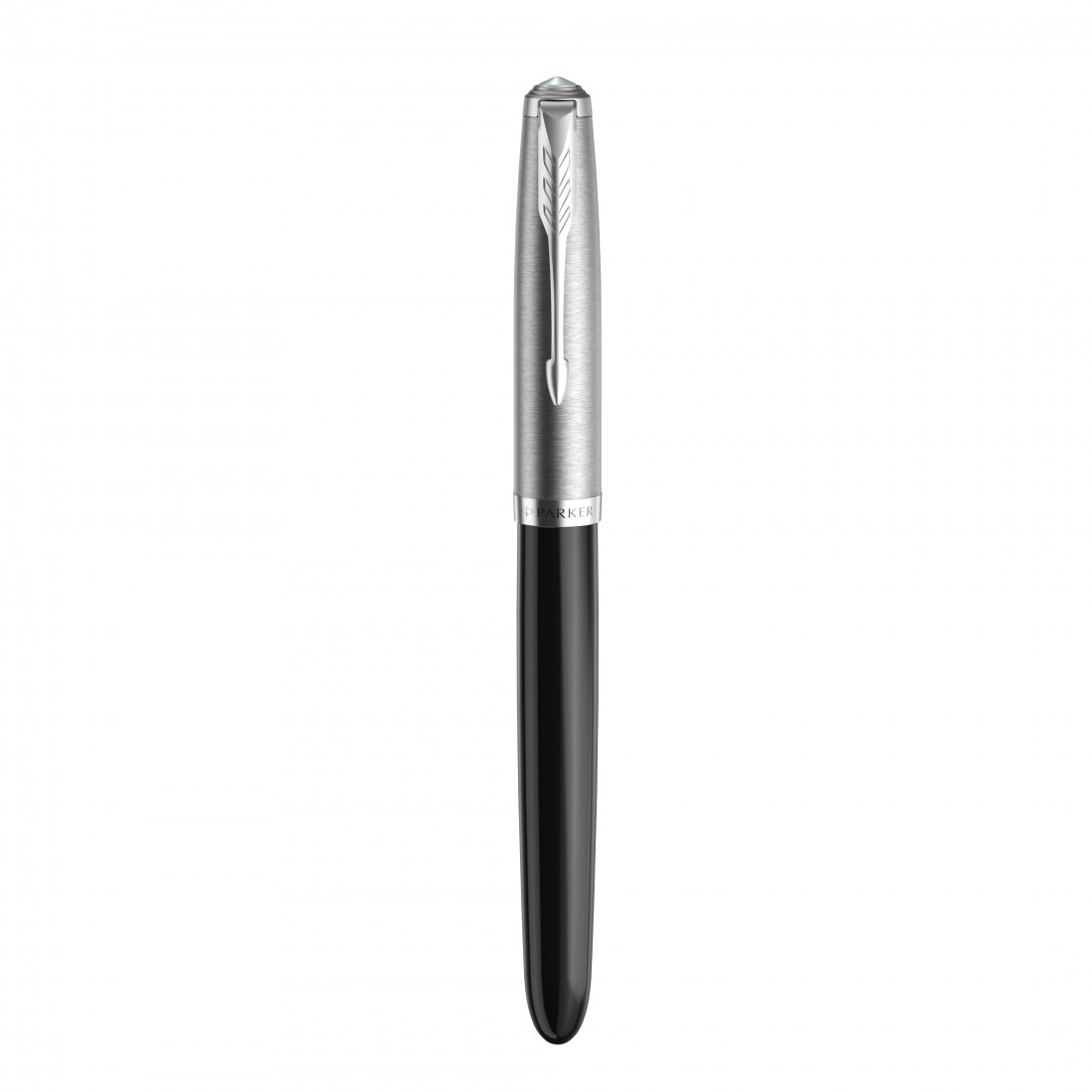 PARKER 51 BLACK RESIN CHROME TRIM FOUNTAIN PEN STEEL NIB