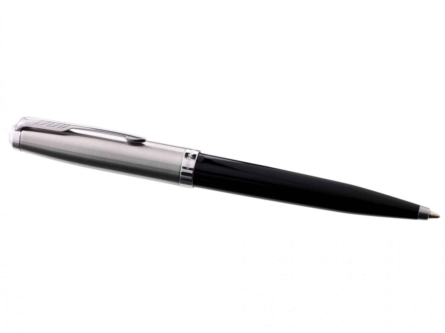 PARKER 51 BLACK RESIN CHROME TRIM BALLPOINT PEN