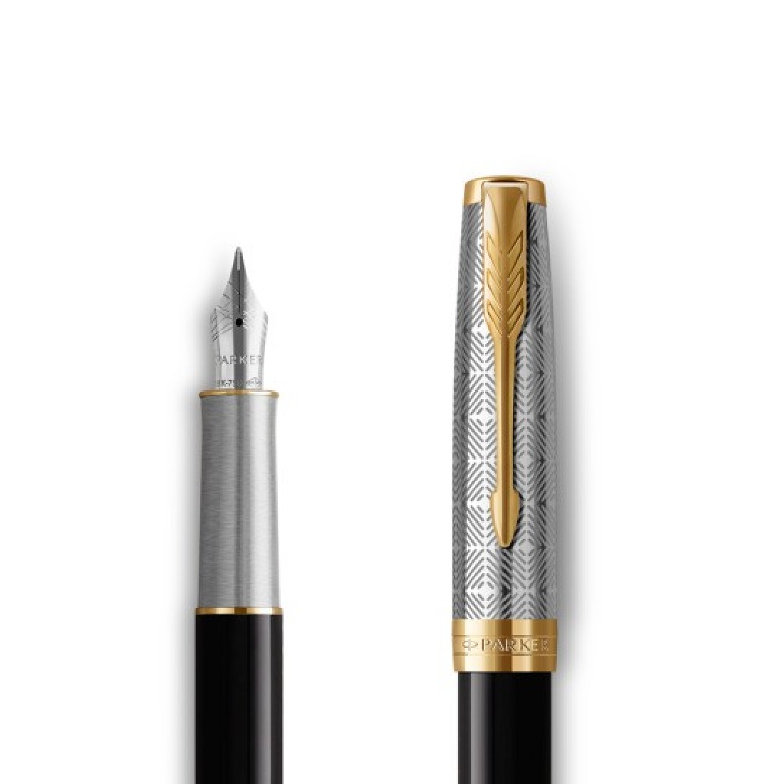 Parker Sonnet special edition 2021 Premium Metal Black GT nib 18k Fountain pen